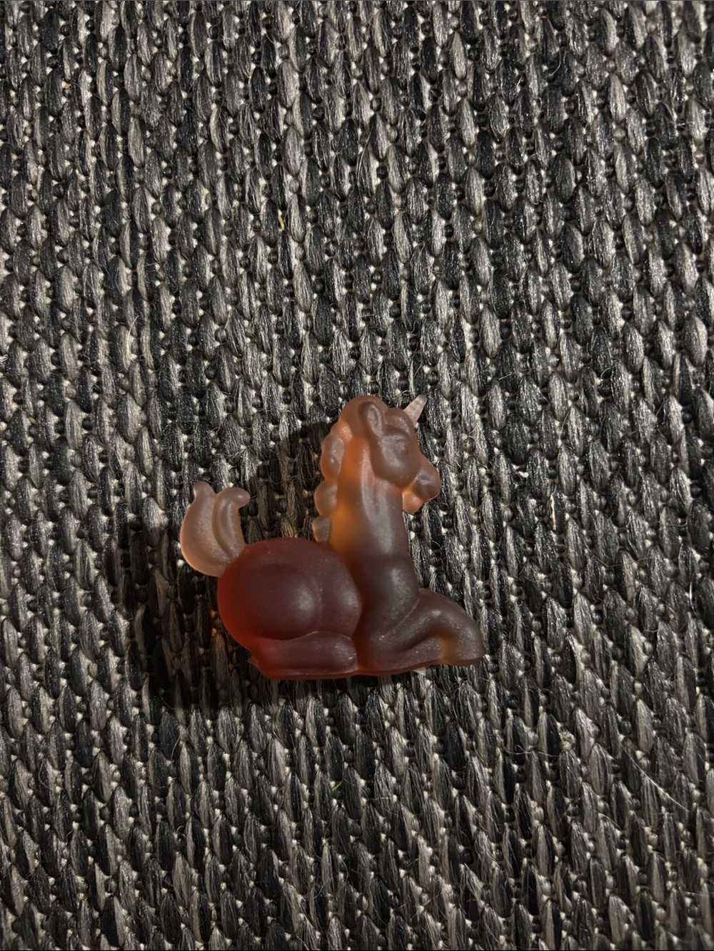 Vintage Boyd Little Glass Lucky The Unicorn Rosewood Satin Collectible